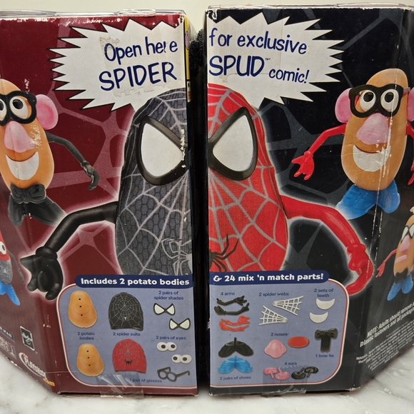 Mr Potato Head Spiderman Spider Spud Collector Set, SpiderMan 3 From 2006, NEW! - Picture 9 of 16